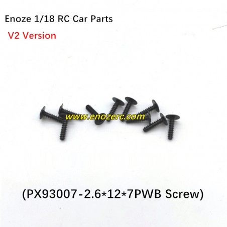 Enoze 1/18 RC Car Parts PX93007 Screw 2.6X12X7PWB