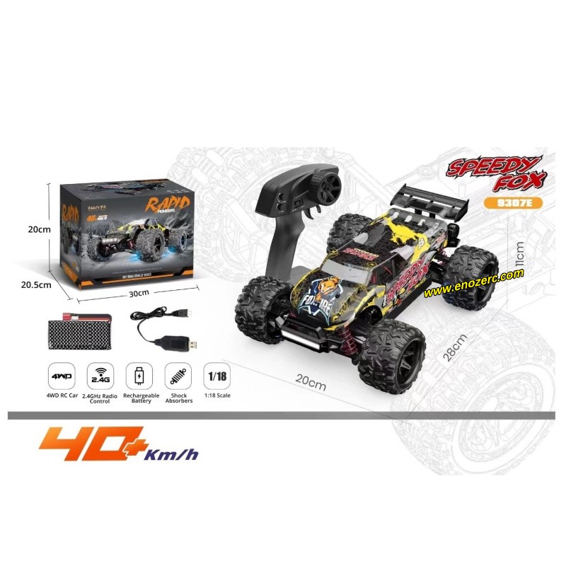 New Enoze 9307E 307E V2 1:18 2.4G 4WD RC High-Speed Car New Enoze 9307E 307E V2 1:18 2.4G 4WD RC High-Speed Car