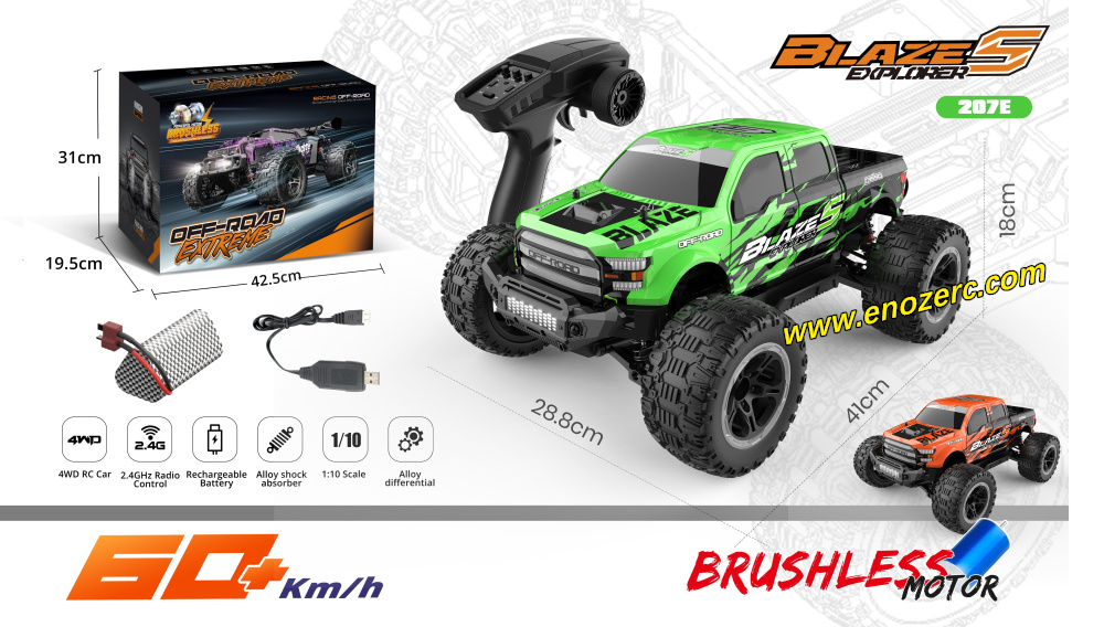 Enoze 207E blaze brushless pickup truck