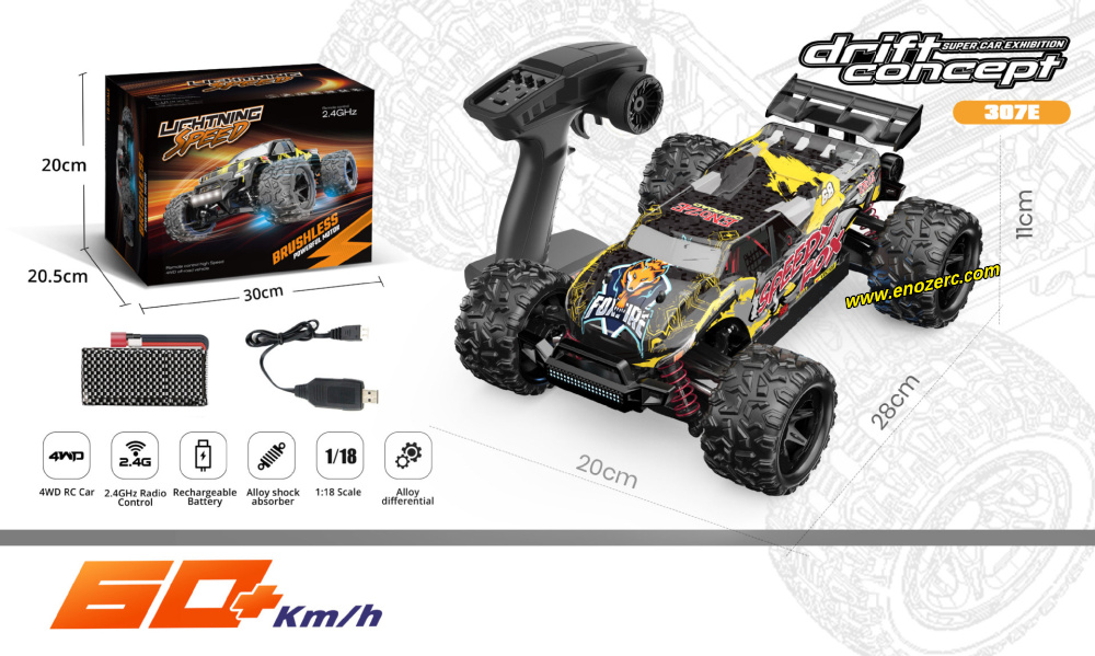 New Enoze 307E V2 1/18 high speed rc car